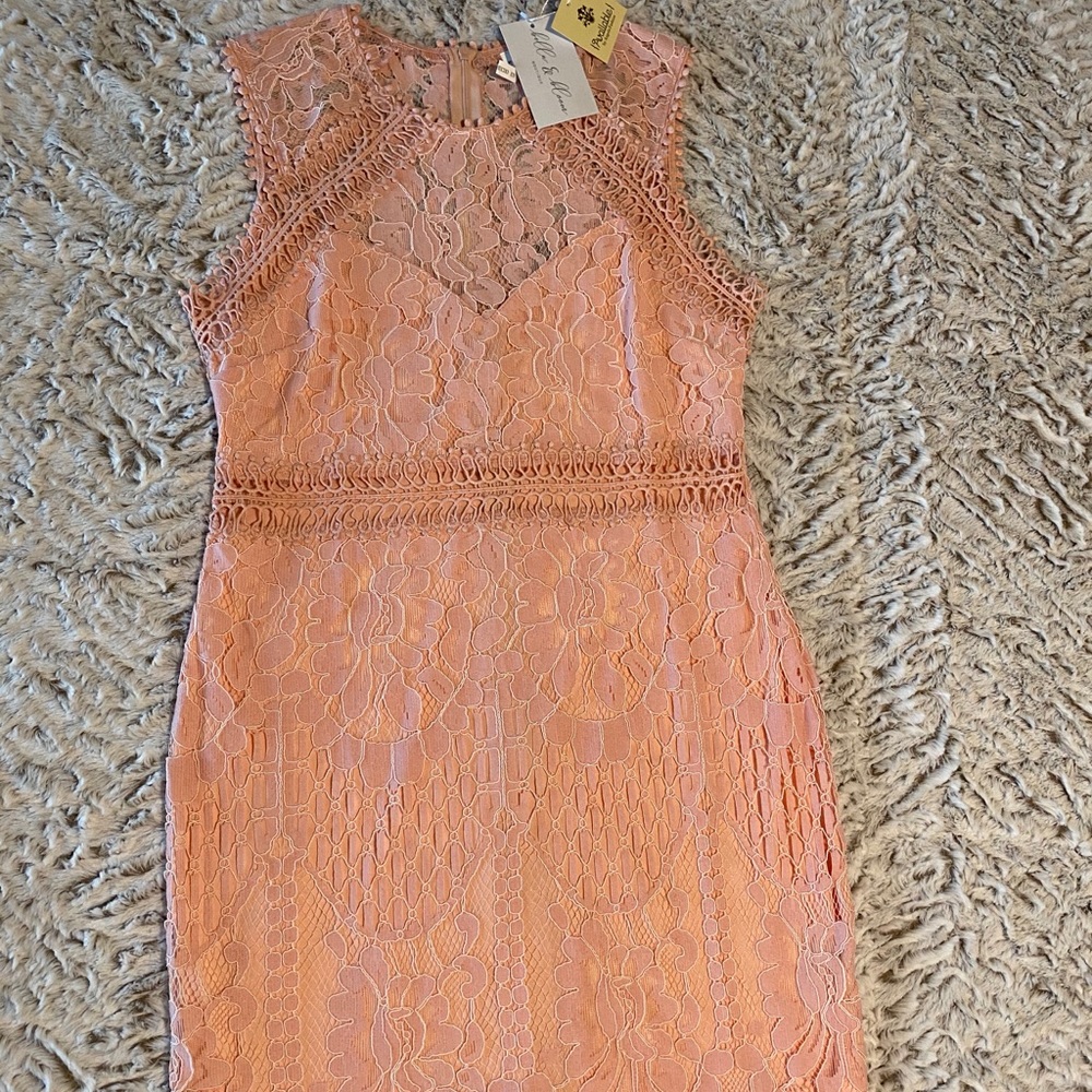 Pink lace dress